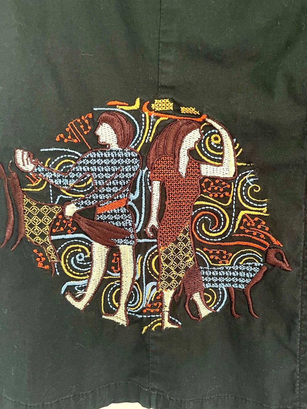 Cotton Shirt with Multicolor Embroidery - Picture 2 of 4